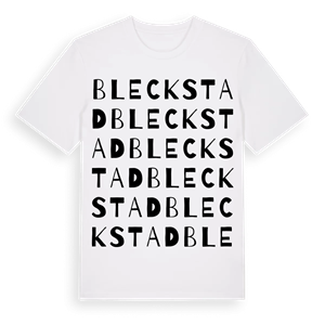 Bleckstad ordlek t-shirt – ekologisk bomull t-shirt från Pinshirt