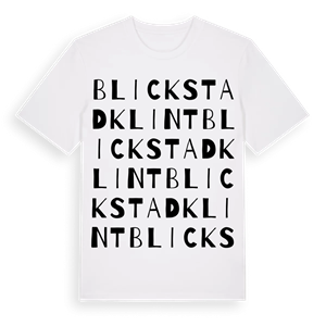 Blickstadklint ordlek t-shirt – ekologisk bomull t-shirt från Pinshirt