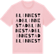 Pink Cotton t-shirt med Blinnestad ordlek t-shirt