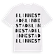 White t-shirt med Blinnestad ordlek t-shirt