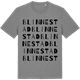 Mid Heather Gray t-shirt med Blinnestad ordlek t-shirt
