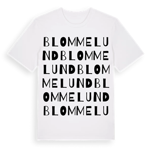 Blommelund ordlek t-shirt – ekologisk bomull t-shirt från Pinshirt