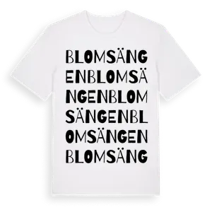 Blomsängen ordlek t-shirt – ekologisk bomull t-shirt från Pinshirt