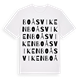 White t-shirt med Boåsviken ordlek t-shirt