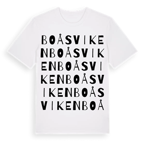 Boåsviken ordlek t-shirt – ekologisk bomull t-shirt från Pinshirt
