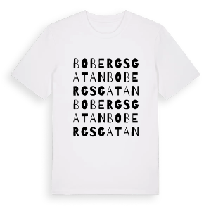 Bobergsgatan ordlek t-shirt – ekologisk bomull t-shirt från Pinshirt