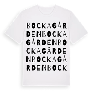 Bockagården ordlek t-shirt – ekologisk bomull t-shirt från Pinshirt