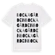 White t-shirt med Bockagården ordlek t-shirt