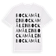 White t-shirt med Bockamålen ordlek t-shirt