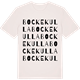 Vintage White t-shirt med Bockekulla ordlek t-shirt
