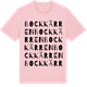 Pink Cotton t-shirt med Bockkärren ordlek t-shirt