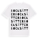 White t-shirt med Bocksätter ordlek t-shirt