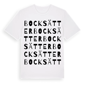 Bocksätter ordlek t-shirt – ekologisk bomull t-shirt från Pinshirt