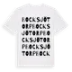 White t-shirt med Bocksjötorp ordlek t-shirt
