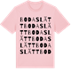 Pink Cotton t-shirt med Bodaslätt ordlek t-shirt