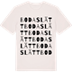 Vintage White t-shirt med Bodaslätt ordlek t-shirt