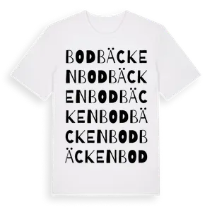 Bodbäcken ordlek t-shirt – ekologisk bomull t-shirt från Pinshirt