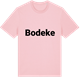 Pink Cotton t-shirt med Bodeke fetstil t-shirt