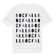 White t-shirt med Boefall ordlek t-shirt