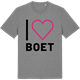 Mid Heather Gray t-shirt med Jag älskar Boet t-shirt stort tryck