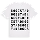 White t-shirt med Bogestad ordlek t-shirt
