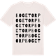 Vintage White t-shirt med Bogetorp ordlek t-shirt