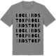 Mid Heather Gray t-shirt med Boglindstorp ordlek t-shirt