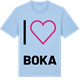 Blue Soul t-shirt med Jag älskar Boka t-shirt stort tryck