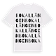 White t-shirt med Bokallängen ordlek t-shirt