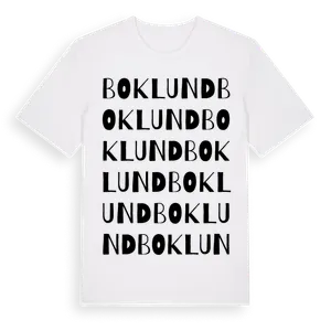 Boklund ordlek t-shirt – ekologisk bomull t-shirt från Pinshirt