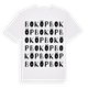 White t-shirt med Boköp ordlek t-shirt