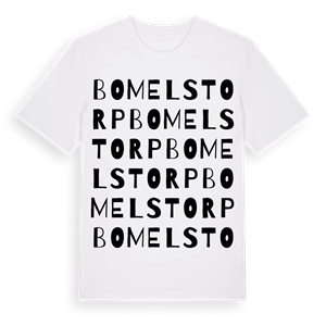 Bomelstorp ordlek t-shirt – ekologisk bomull t-shirt från Pinshirt