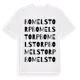 White t-shirt med Bomelstorp ordlek t-shirt