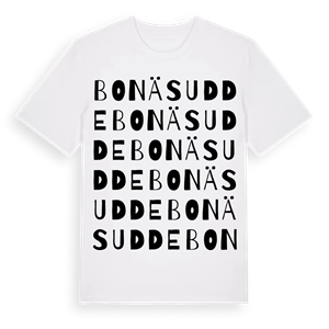 Bonäs udde ordlek t-shirt – ekologisk bomull t-shirt från Pinshirt