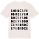 Vintage White t-shirt med Bondeby ordlek t-shirt