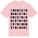 Pink Cotton t-shirt med Bonderyd ordlek t-shirt
