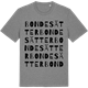 Mid Heather Gray t-shirt med Bondesätter ordlek t-shirt