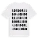 White t-shirt med Bondorlunda ordlek t-shirt