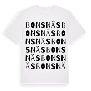 Bonsnäs ordlek t-shirt – ekologisk bomull t-shirt från Pinshirt