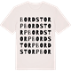 Vintage White t-shirt med Bordstorp ordlek t-shirt