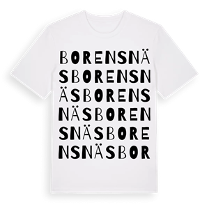 Borensnäs ordlek t-shirt – ekologisk bomull t-shirt från Pinshirt