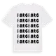 White t-shirt med Borg ordlek t-shirt