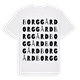 White t-shirt med Borggård ordlek t-shirt