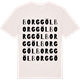 Vintage White t-shirt med Borggöl ordlek t-shirt