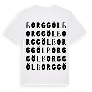 Borggöl ordlek t-shirt – ekologisk bomull t-shirt från Pinshirt