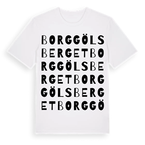 Borggölsberget ordlek t-shirt – ekologisk bomull t-shirt från Pinshirt