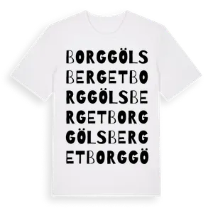 Borggölsberget ordlek t-shirt – ekologisk bomull t-shirt från Pinshirt