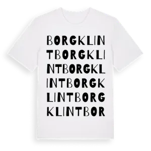 Borgklint ordlek t-shirt – ekologisk bomull t-shirt från Pinshirt