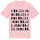 Pink Cotton t-shirt med Börjelund ordlek t-shirt