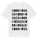 White t-shirt med Borrmossen ordlek t-shirt